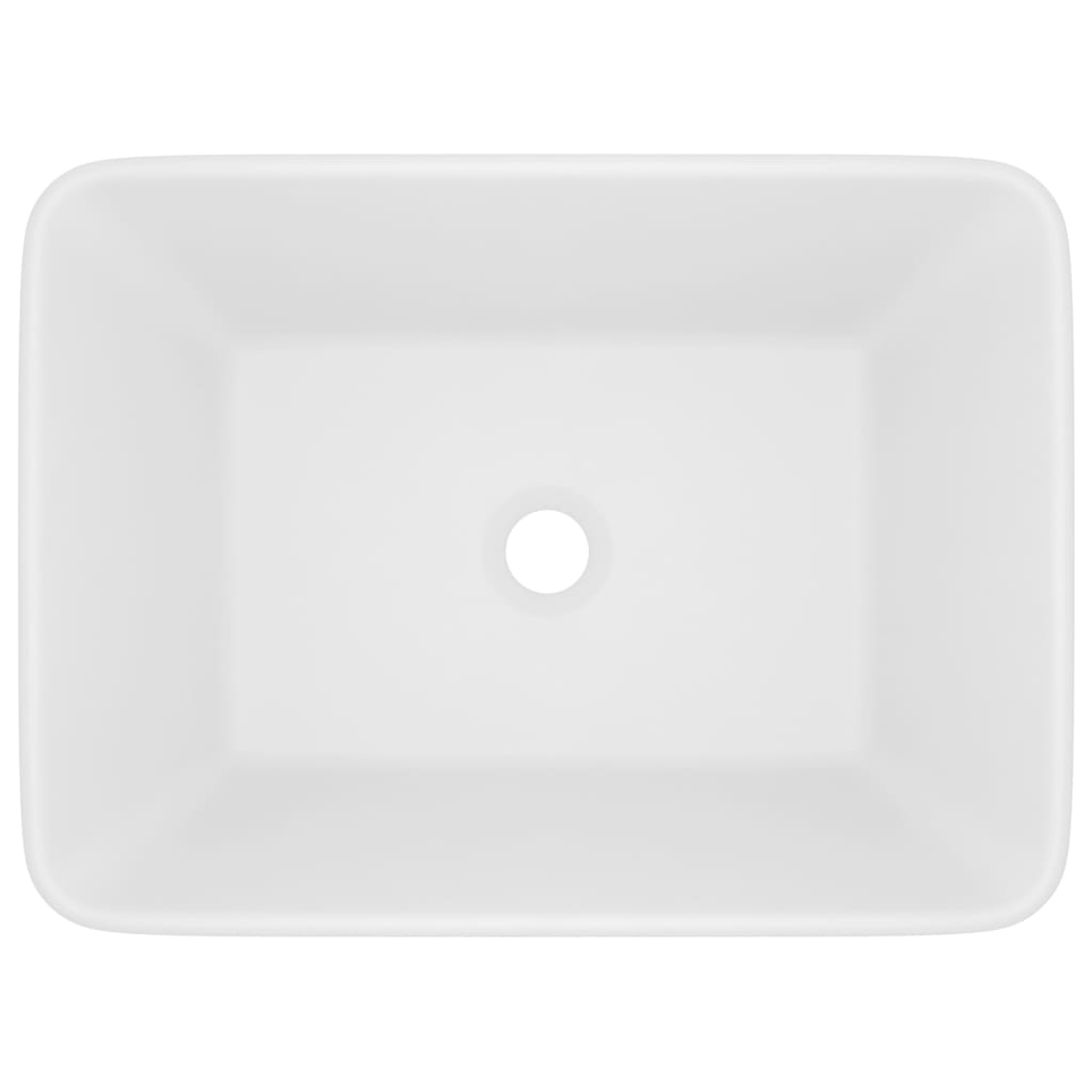 vidaXL Chiuvetă de baie lux, alb mat, 41x30x12 cm, ceramică