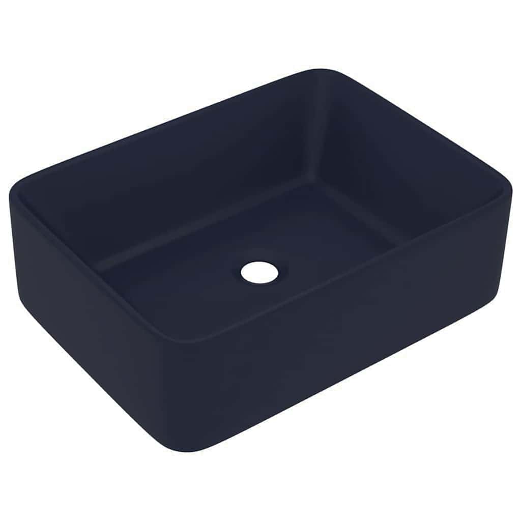 E-shop vidaXL Luxusné umývadlo matné tmavomodré 41x30x12 cm keramické