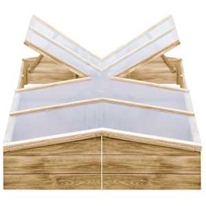 Rastlinjak 2 kosa impregnirana borovina 200x50x35 cm