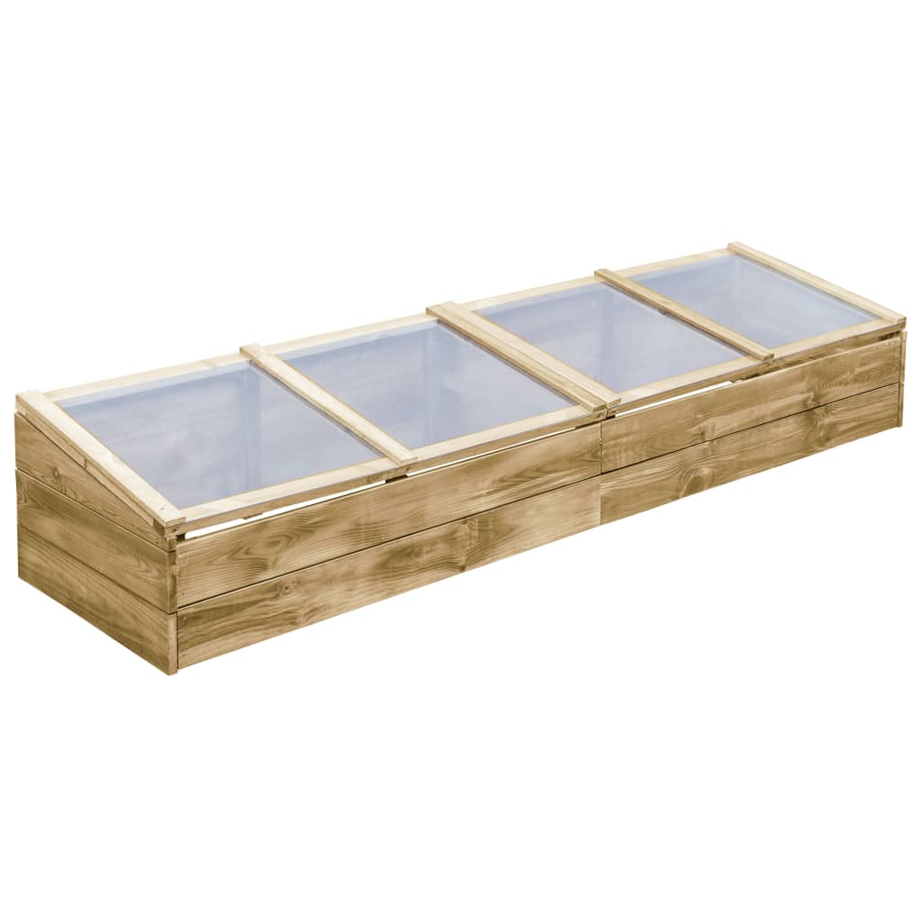 vidaXL Kweekkassen 2 st 200x50x35 cm geïmpregneerd grenenhout afbeelding