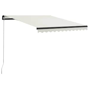 vidaXL k&auml;sitsi sisset&otilde;mmatav varikatus, 300 x 250 cm, kreemjas