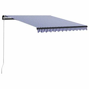 Ročno zložljiva tenda 350x250 cm modra in bela