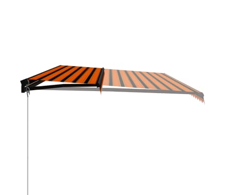 vidaXL Rankiniu būdu i&scaron;traukiama markizė, oranžinė ir ruda, 600x300cm