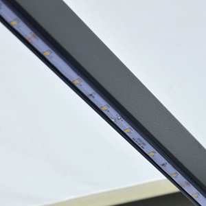 Ručně zatahovací markýza s LED světlem 300 x 250 cm krémová - obrázek 6