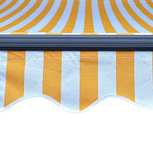 Ručně zatahovací markýza s LED světlem 300 x 250 cm žluto-bílá - obrázek 7