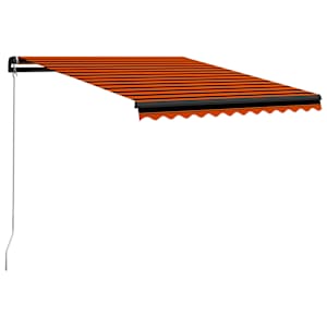 Ručně zatahovací markýza s LED světlem 350x250 cm oranžovohnědá - obrázek 2
