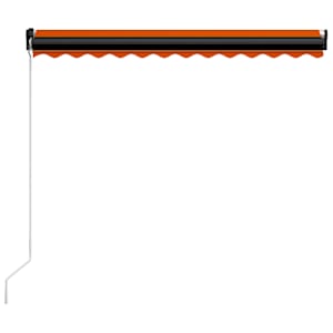 Ručně zatahovací markýza s LED světlem 350x250 cm oranžovohnědá - obrázek 4