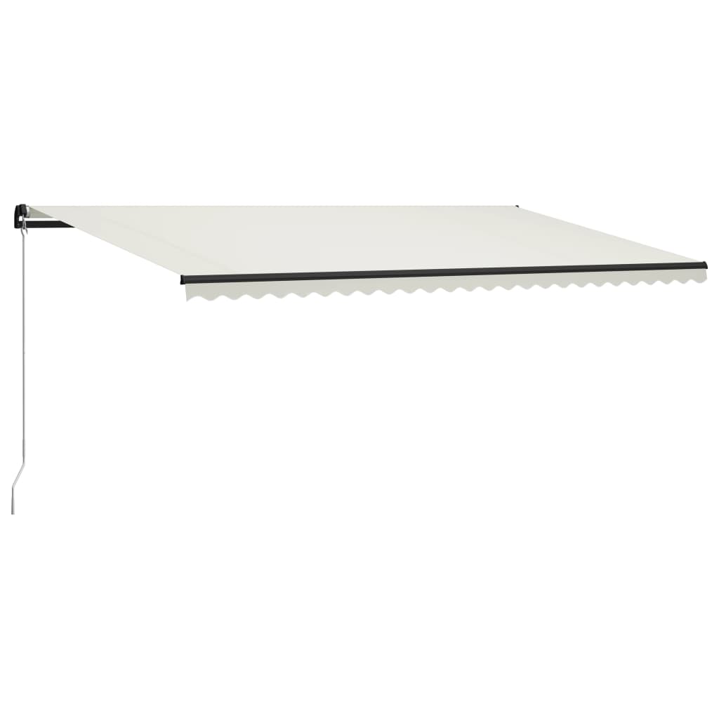 

vidaXL Luifel handmatig uittrekbaar met LED 600x300 cm crème