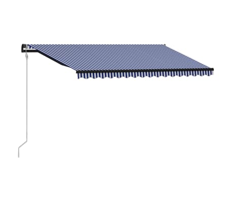 vidaXL automatisk foldemarkise 400x300 cm bl&aring; og hvid