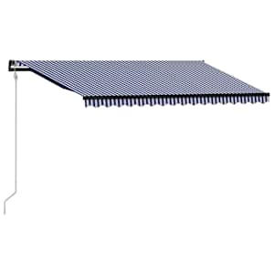 vidaXL automatisk foldemarkise 400x300 cm bl&aring; og hvid