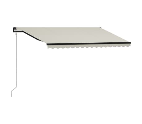 vidaXL Sisäänkelattava markiisi tuulisensori ja LED 400x300 cm kerma