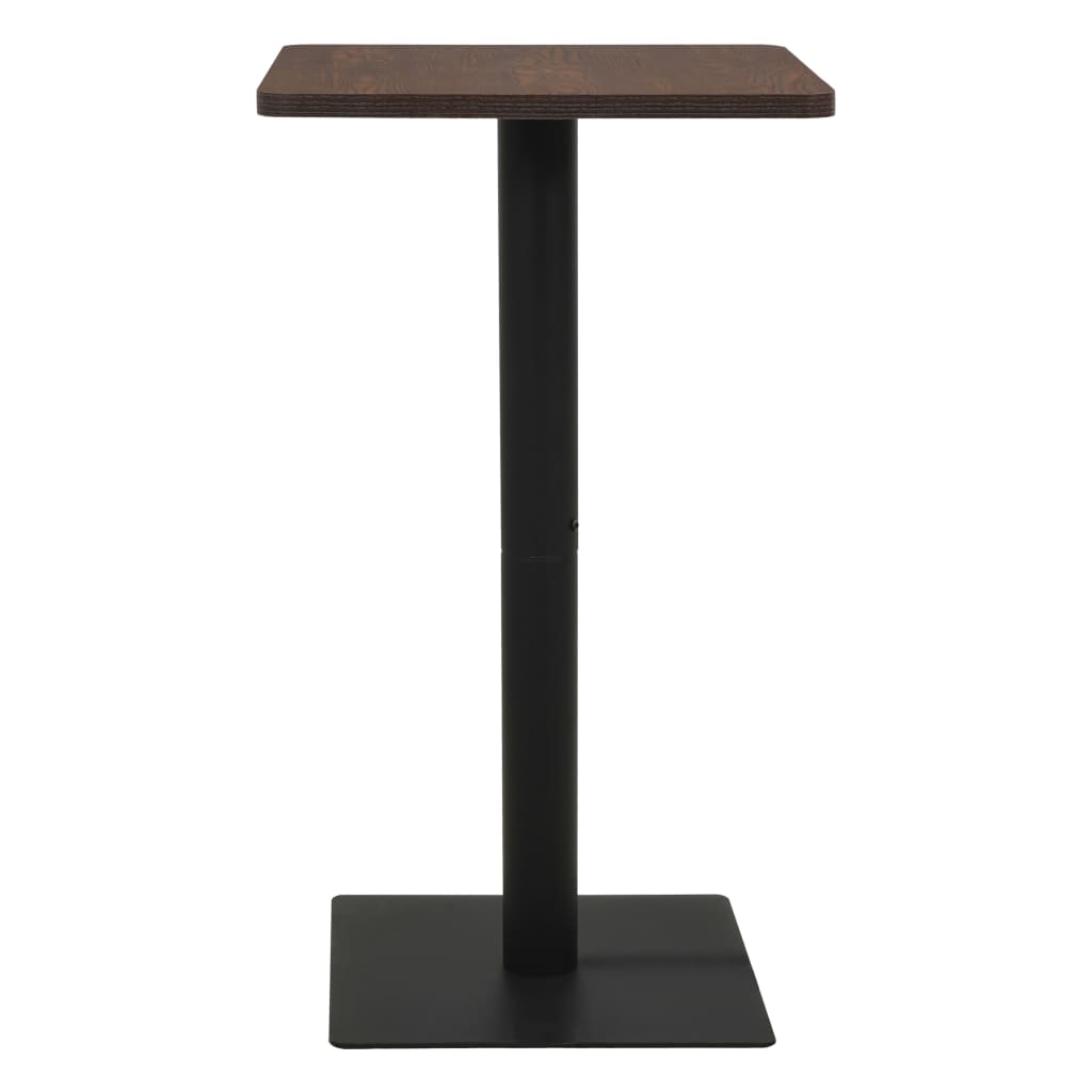vidaXL Bistro Table Dark Ash 50x50x107 cm