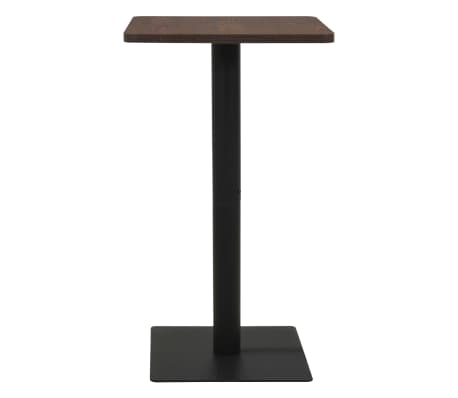 vidaXL bistro galds, 50x50x107 cm, tumša pelnu krāsa