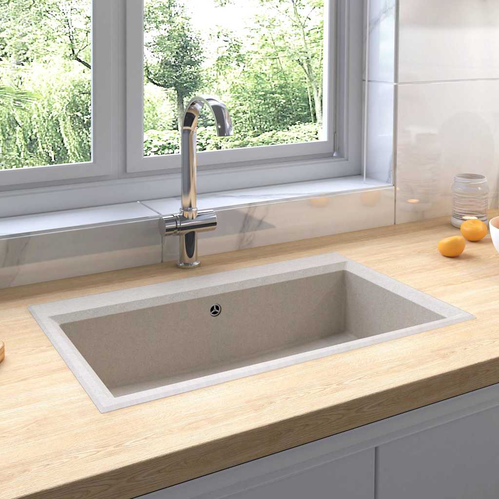 køkkenvask beige 790x500x193 mm granit