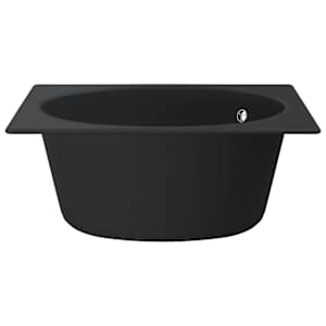 Kuchyňský dřez s přepadem černý žula - obrázek 5