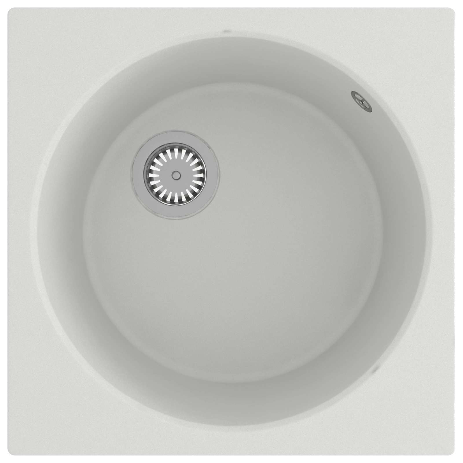 Virtuves izlietne Balts 48 x 48 x 20.5 cm Granīts