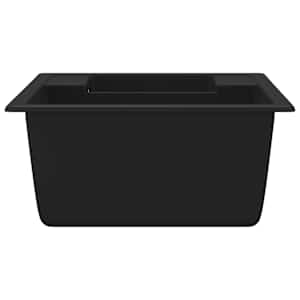 Kuchyňský dřez s přepadem otvorem dvojitý černý žula - obrázek 5