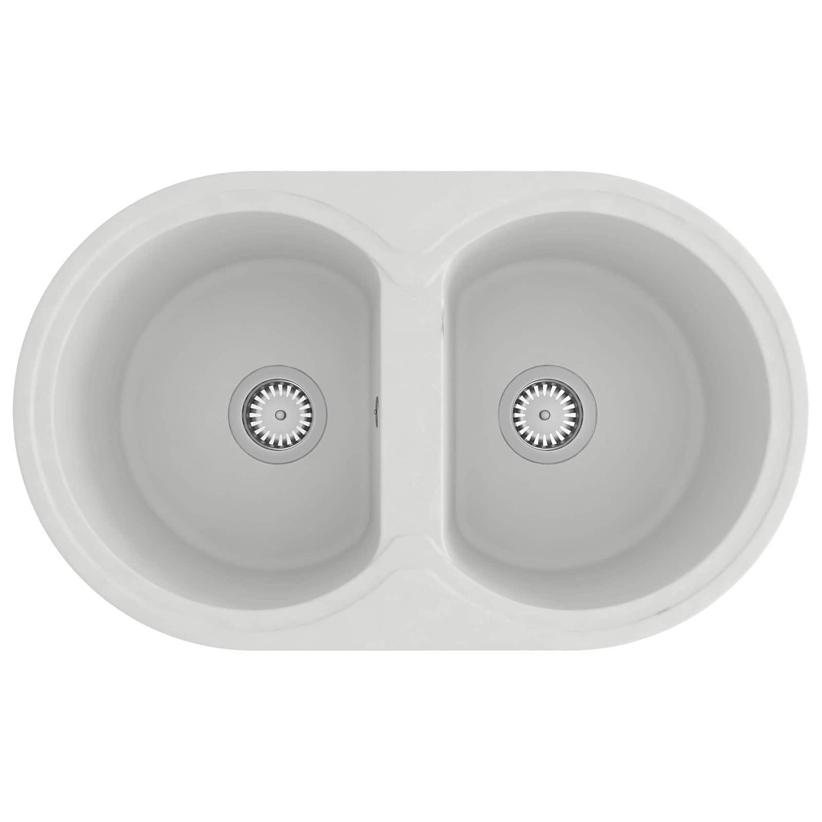 vidaXL Chiuvetă de bucătărie Alb 78 x 47 x 20.5 cm Granit