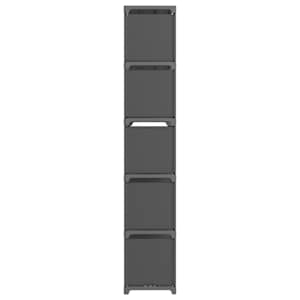 Výstavní police s 15 přihrádkami šedá 103x30x175,5 cm textil - obrázek 3