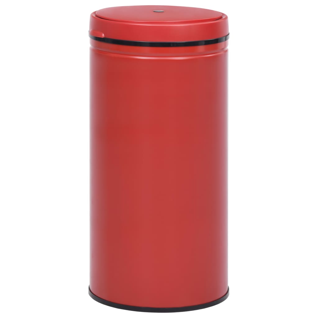 

vidaXL Prullenbak met automatische sensor 70 L koolstofstaal rood