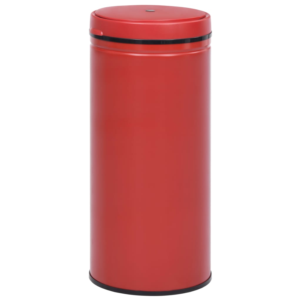 

vidaXL Prullenbak met automatische sensor 80 L koolstofstaal rood