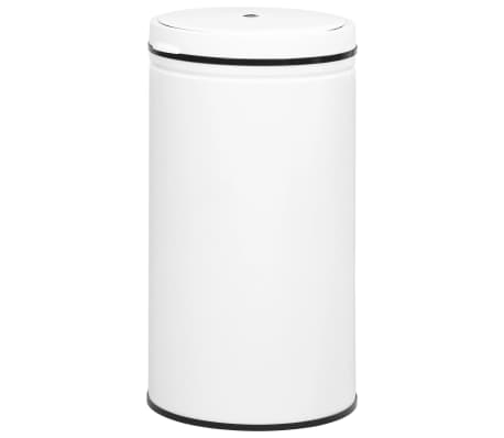 vidaXL Coș de gunoi automat cu senzor, 60 L, alb, oțel carbon
