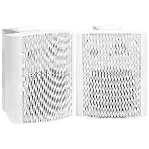 vidaXL Altoparlanti Stereo da Parete 2 pz Bianchi Interni Esterni 80 W