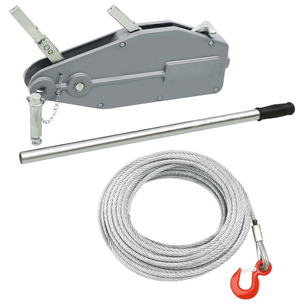  Wire Rope Hoist Winch Manual Lever Hoist Hand Winch Pulling Hoist Tool vidaXL