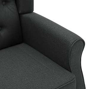 Křeslo s podnožkou tmavě šedé textil - obrázek 6