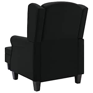 Křeslo s podnožkou černé textil - obrázek 5