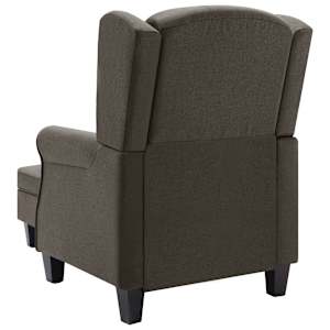Křeslo s podnožkou taupe textil - obrázek 5