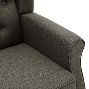 Křeslo s podnožkou taupe textil - obrázek 6