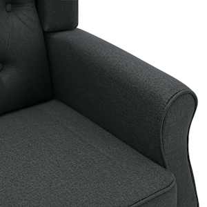 Masážní křeslo s podnožkou tmavě šedé textil - obrázek 6