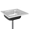 vidaXL valamu &auml;ravoolukomplekt, h&otilde;be, 600x600x155 mm, roostevaba teras