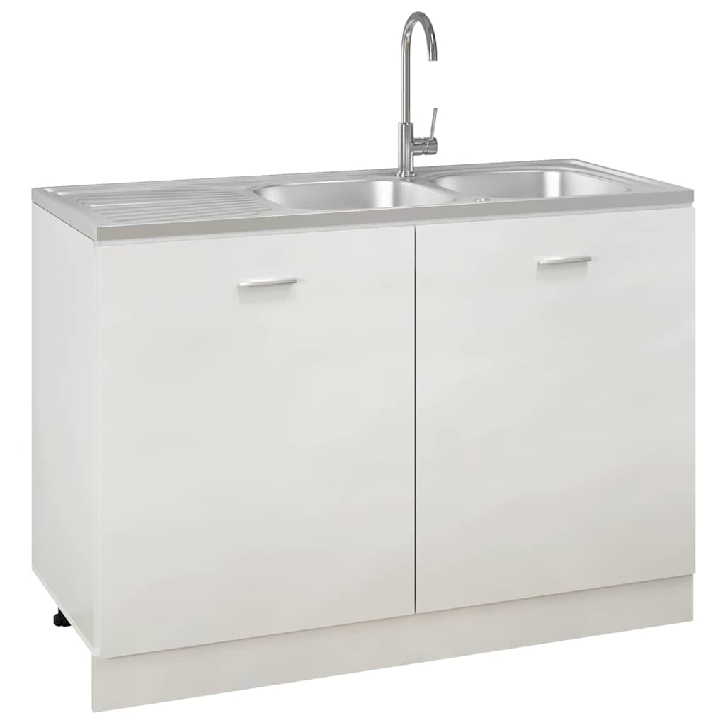 Kitchen Sink With Double Sinks Silver 1200x600x155 Mm Stainless Steel VidaXL 13 width=274