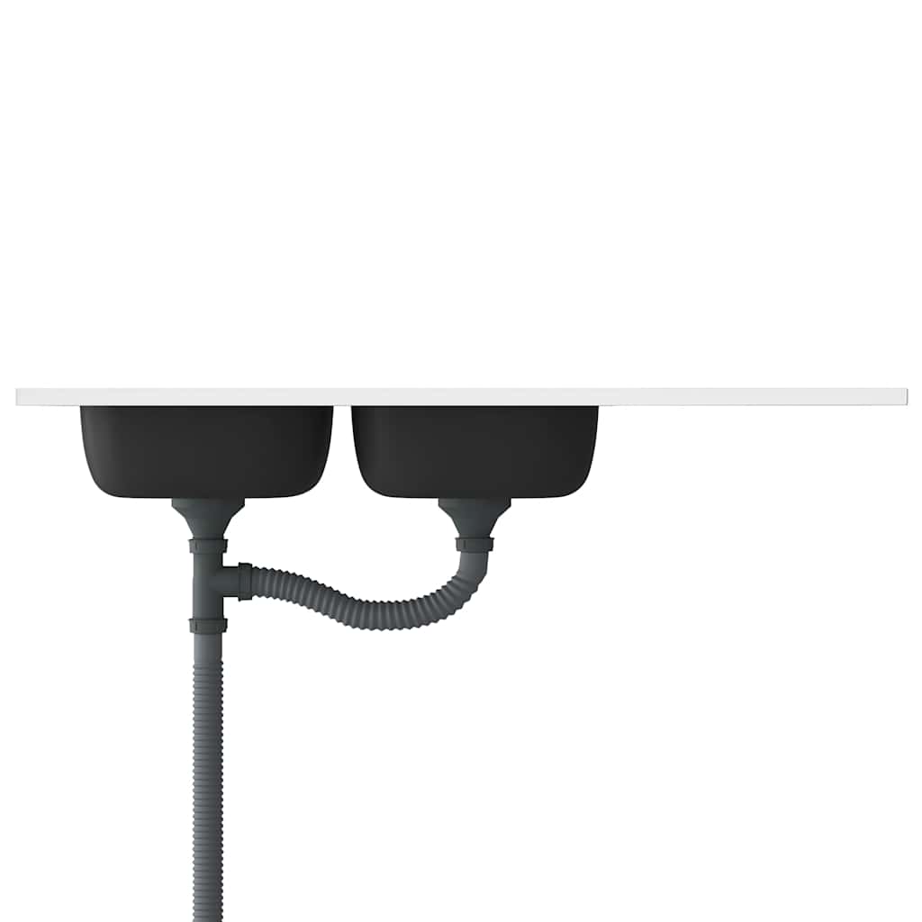 Kitchen Sink With Double Sinks Silver 1200x600x155 Mm Stainless Steel VidaXL 15 width=274