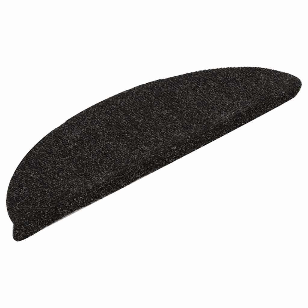 vidaXL Trapmatten zelfklevend 15 st 65x21x4 cm naaldvilt donkerbruin afbeelding