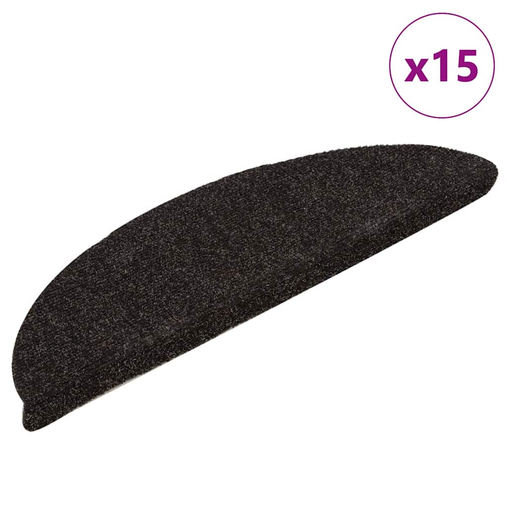 vidaXL Selbstklebende Treppenmatten 15 Stk. Dunkelbraun 65x21x4cm
