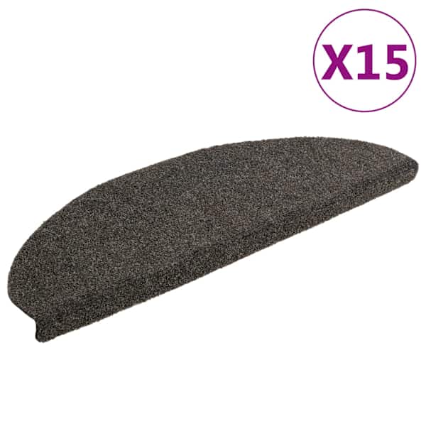vidaXL trepimatid, isekleepuvad, 15 tk, 65 x 21 x 4 cm, antratsiithall, poolringikujulised, suured
