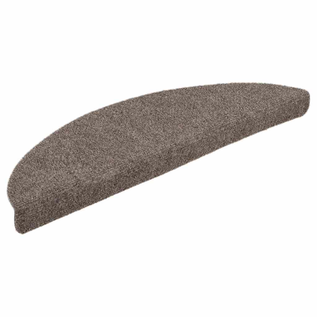 vidaXL Trapmatten zelfklevend 15 st 65x21x4 cm naaldvilt crèmekleurig afbeelding