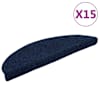 vidaXL isekleepuvad trepimatid, 15 tk, 56 x 17 x 3 cm, tumesinised poolringikujulised
