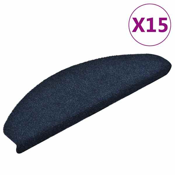 vidaXL isekleepuvad trepimatid, 15 tk, 65 x 21 x 4 cm, tumesinised, poolringikujulised, suured