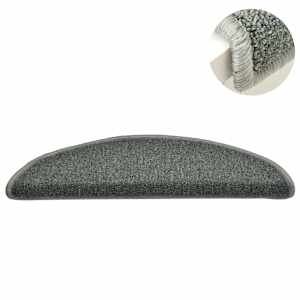 Schodové rohože 15 ks 56 x 17 x 3 cm tmavě zelené půlkulaté - obrázek 4