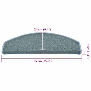 Schodové rohože 15 ks 65 x 24 x 4 cm mořská modrá půlkulaté velké - obrázek 8