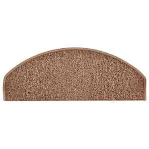 Schodové rohože 15 ks 65 x 24 x 4 cm hnědé, půlkulaté, velké - obrázek 5