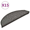 vidaXL Trepimatid 15 tk 56 x 17 x 3 cm Non-Slip Hall ja must