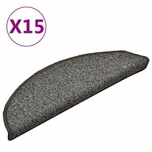 vidaXL trepimatid 15 tk 56 x 17 x 3 cm hall ja must poolringikujuline