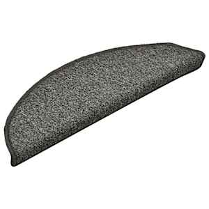 Schodové rohože 15 ks 56 x 17 x 3 cm tmavě šedé, půlkulaté - obrázek 3