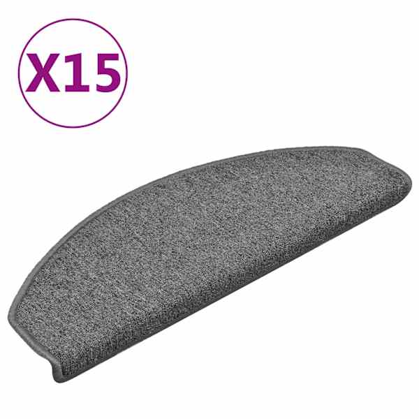 vidaXL trepimatid 15 tk 65 x 24 x 4 cm tumehall poolringikujuline suur