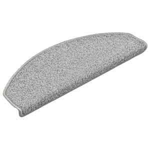 Schodové rohože 15 ks 65 x 24 x 4 cm světle šedé, půlkulaté, velké - obrázek 3